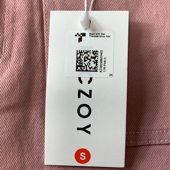 KICZOY Cropped Pants Women Small Pink Stretch Straight Leg Capri Jeans High Rise - Picture 9 of 11